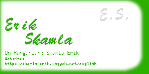 erik skamla business card